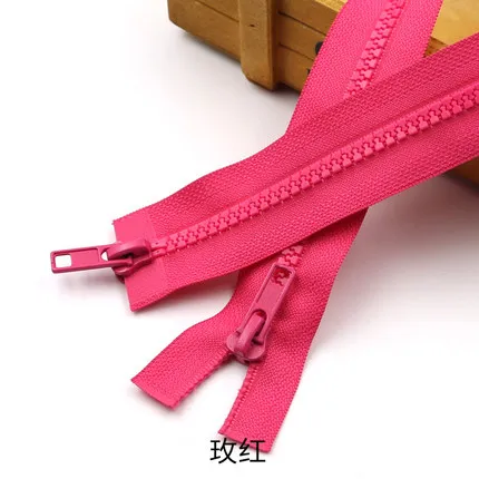 Hot Pink 5# разъемная застежка-молния с двойными концами застежкой-молнией застежка-молния смолаы Meete открытого конца 60/70/80/120/150/200 см набор «сделай сам» для спальные мешки диван одежды палатка прошитая вручную - Цвет: Hot Pink
