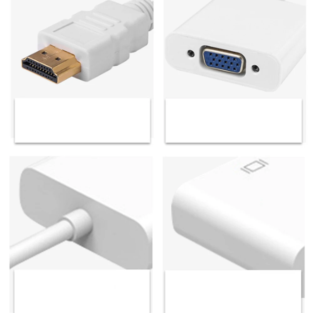 Адаптер hdmi vga Мужской конвертер с разъемом адаптер 1080P цифровой аналоговый видео