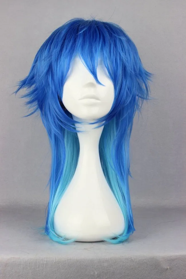 

Dramatical Murder DMMD Seragaki Aoba Wig Ombre Blue Heat Resistant Synthetic Hair Cosplay Wigs + Wig Cap