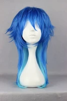 dramatical murder dmmd seragaki aoba wig ombre blue heat resistant synthetic hair cosplay wigs wig cap