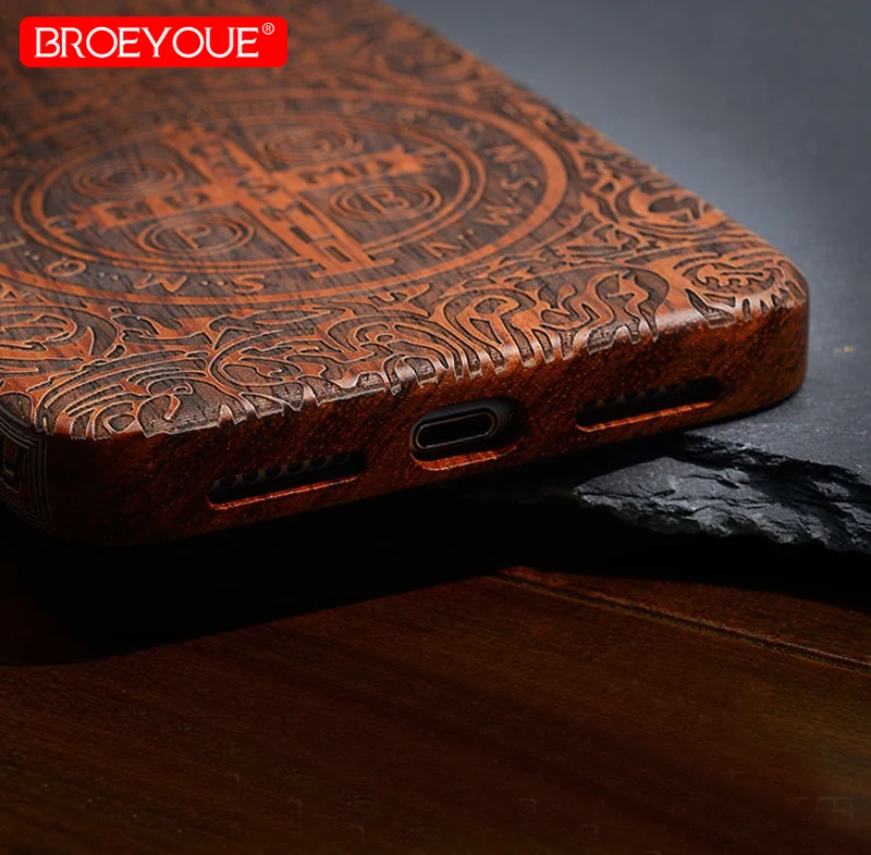 Luxury Designer Emboss Bamboo Phone Case For iPhone 7 8 6 6S Plus 5 5S SE X 100% Natural Full Wood Custom Carving Design |