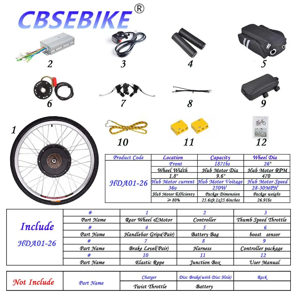 26inch 36v250w HDA1 Ebike заднее колесо высокоскоростной конверсионный комплект 36v250w 36v500w 48v500w 48v1000w 26 дюймов ступица двигателя HDC01-26 - Цвет: 26inch 36v250w HDA1