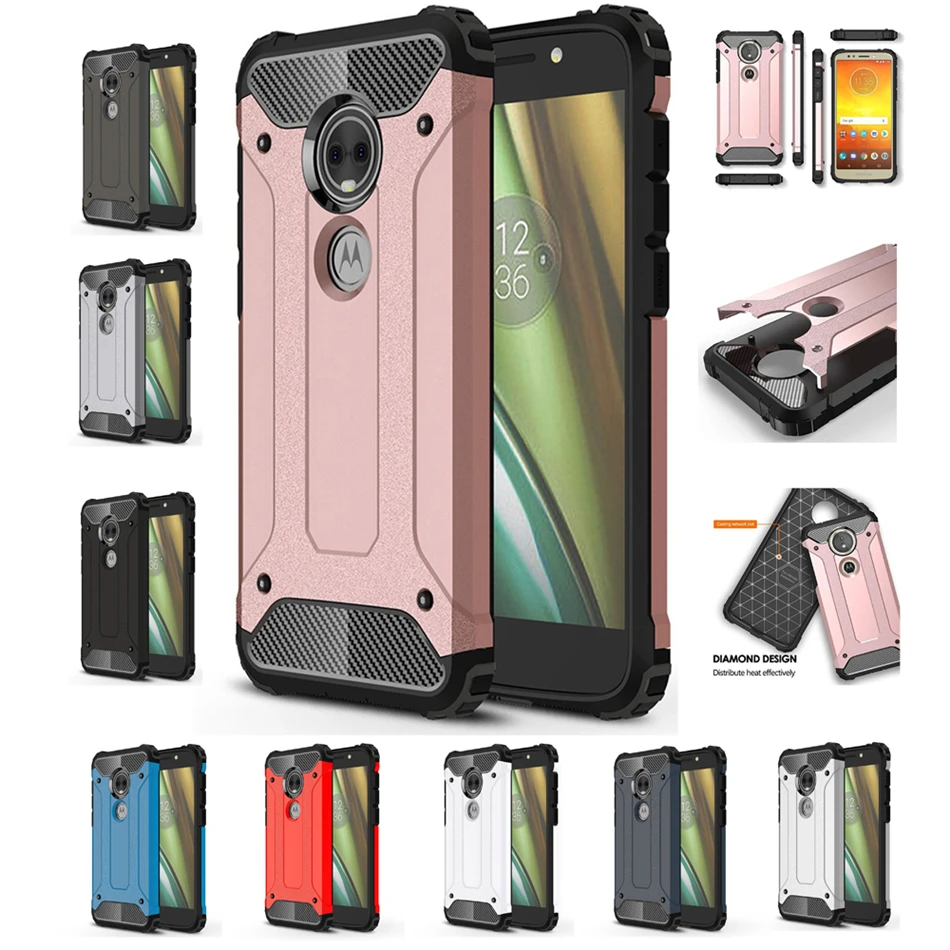 Противоударный армированный силиконовый чехол для телефона Motorola для MOTO E5 E6 G4 G5 G6 G7 Z Play Plus One power Force задняя крышка из ТПУ