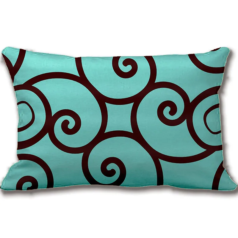 Шикарный современный оранжевый темно-синий икат племенной узор Наволочка