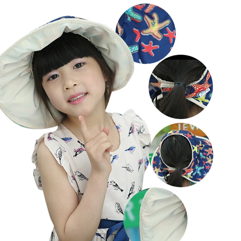 Новинка 2019 летняя Стильная Детская шляпа от солнца с рисунком Пляжная