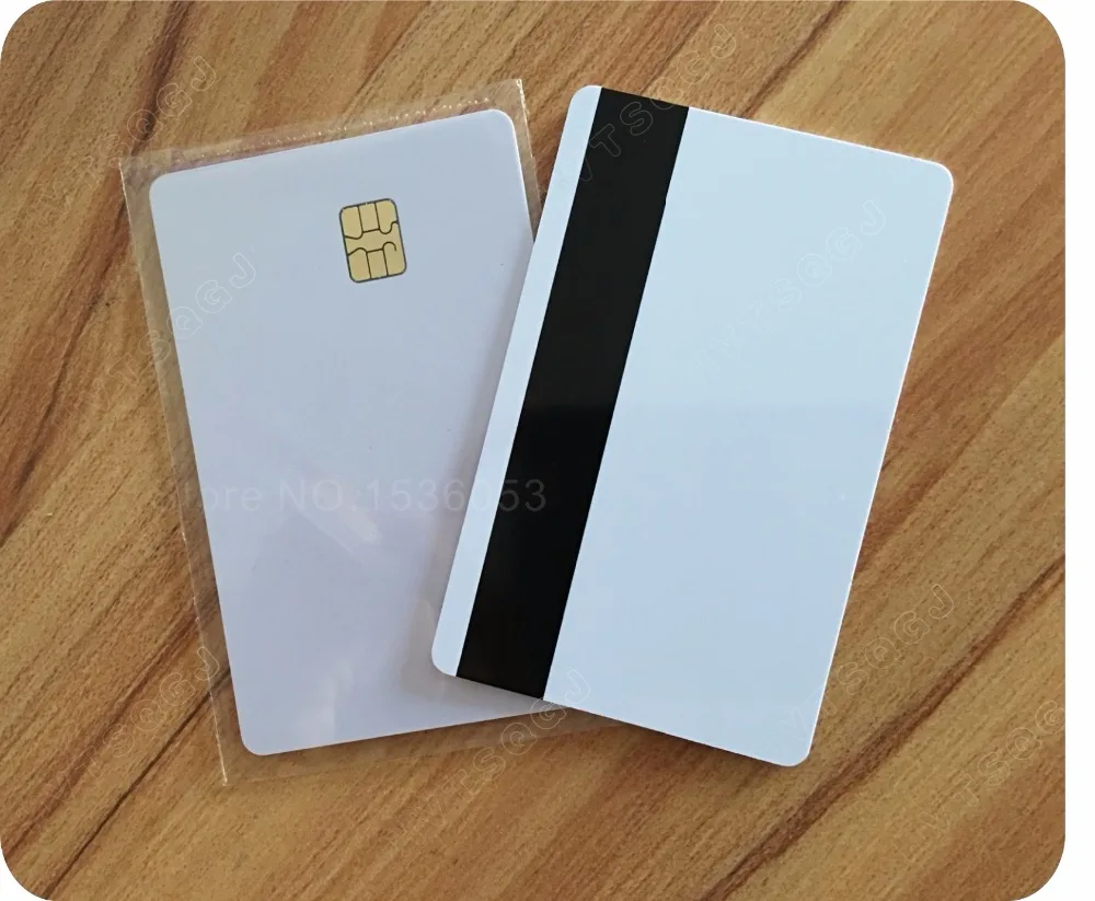 100 шт. 2 в 1 пустой ПВХ ic-карты СКВ 4442 Чип с HiCo магнитные Mag Stripe smart карты