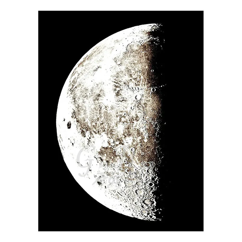 Скандинавские современные абстрактные черные Луна Затмение изменение диаграмма