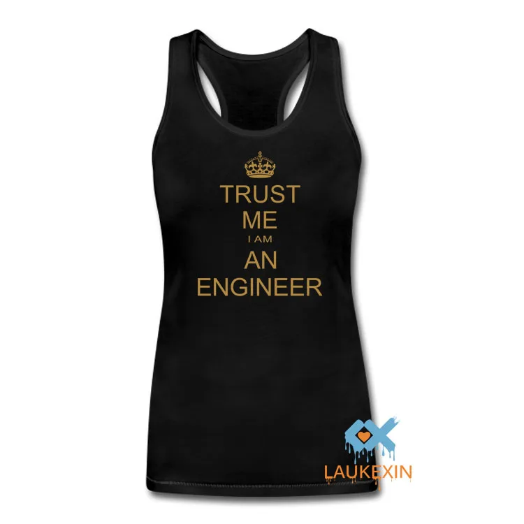 Инженер забавные Tanktops Женская безрукавки для женщин Новая Летняя мода Tumblr Письмо печати майка стильная женская camiseta Топ Футболка - Цвет: Women Black