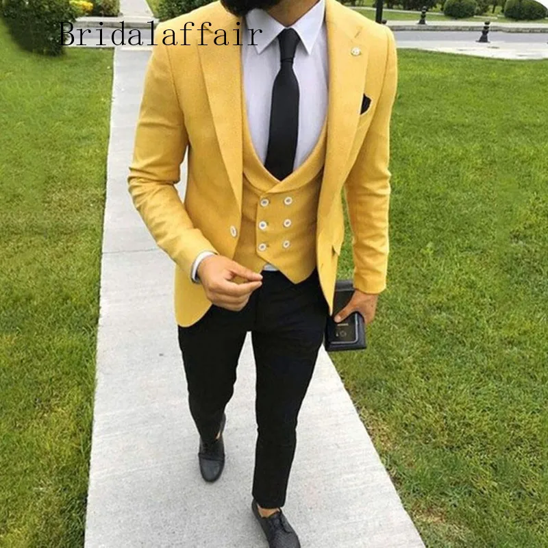 same as picture Bridalaffair индивидуальный заказ остроконечные лацканы классический темно смокинги жениха Свадебные костюмы для выпускного вечера Жениха Лучший мужской костюм(пиджак+ брюки+ жилет - Цвет: same as picture