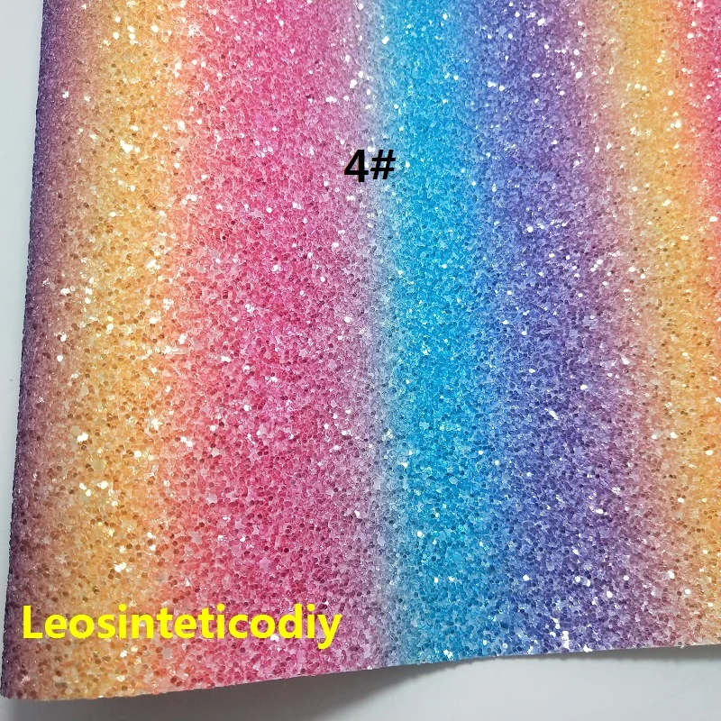 1 шт. 21X29 см синтетический Letaher Cuero Sintetico Rainbow массивная блестящая кожа для