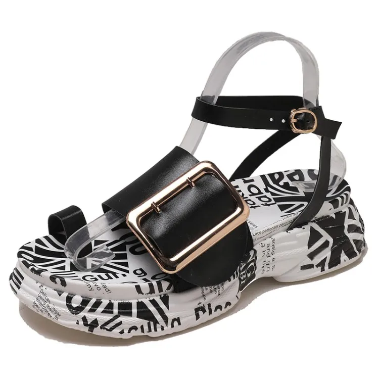 

new women shoes Leather Summer Beach Gladiator Flip Flops Sandals women Muffin bottom Slippers Platform Casual women Sandals &09