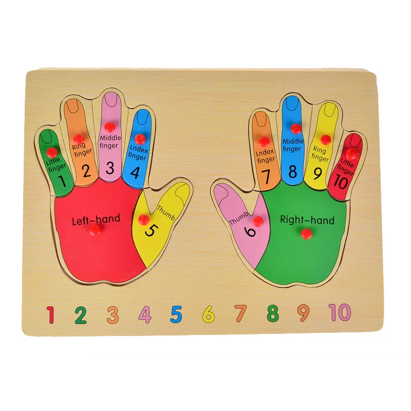 BOHS Обучающие цифры от руки ладони Интеллект головоломки левой и правой детские