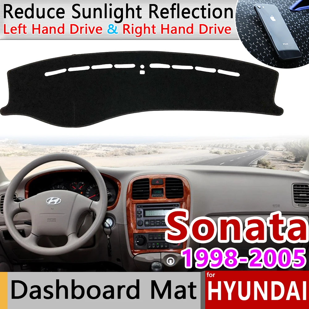 Для hyundai Sonata EF 1998 1999 2000 2001 2002 2003 2004 2005 Противоскользящий коврик крышка приборной