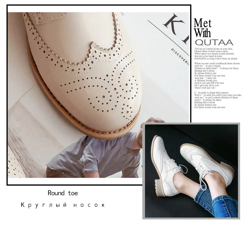 QUTAA/ г. Женские туфли-лодочки элегантные женские туфли-лодочки из искусственной кожи на платформе и квадратном каблуке, модные черные демисезонные туфли-лодочки на шнуровке размеры 34-43