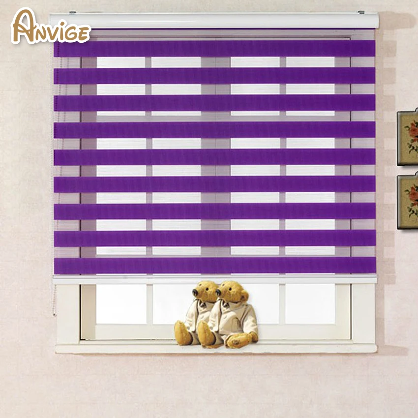 

New arrival zebra blinds double-layer roller blinds and curtain fabric curtain window curtain