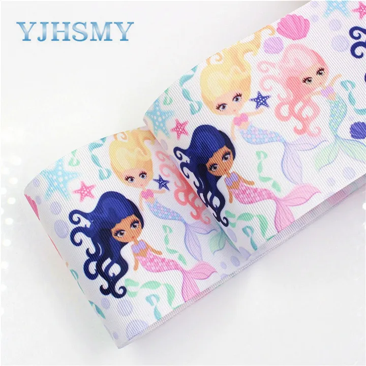 I-18428-55 YJHSMY, I-18428-50, 75 мм 5 ярдов мультфильм конь ленты тепловой передачи печатных grosgrain Свадебные аксессуары DIY материал - Цвет: I-18428-55