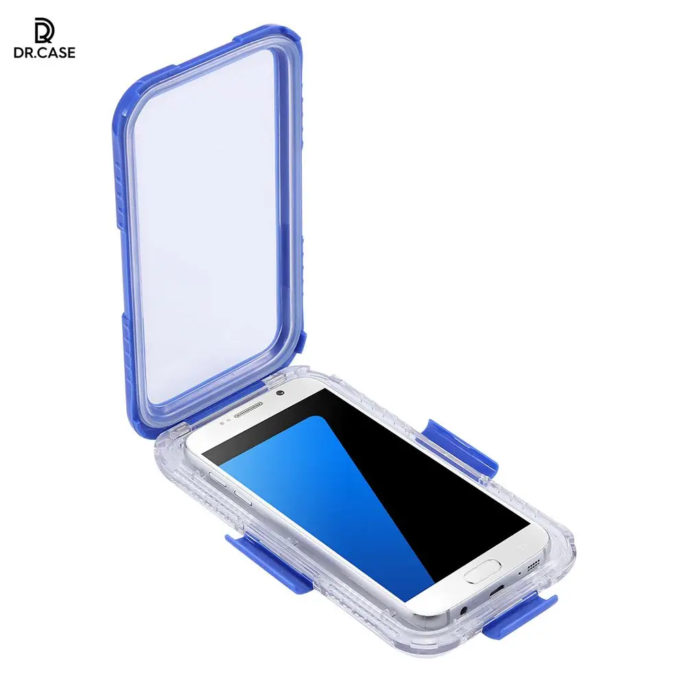 DR.CASE For Samsung Galaxy S7 Edge Waterproof Case S8 Plus Underwater Cover Universal Hard PC+ TPU Clear |