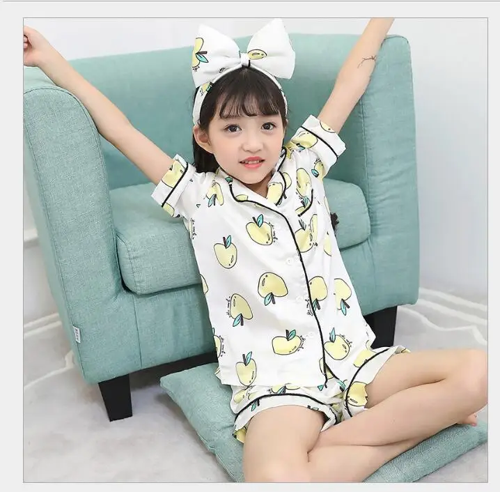 Детская одежда для мужчин и домашний костюм больших детей летняя имитация шелка |