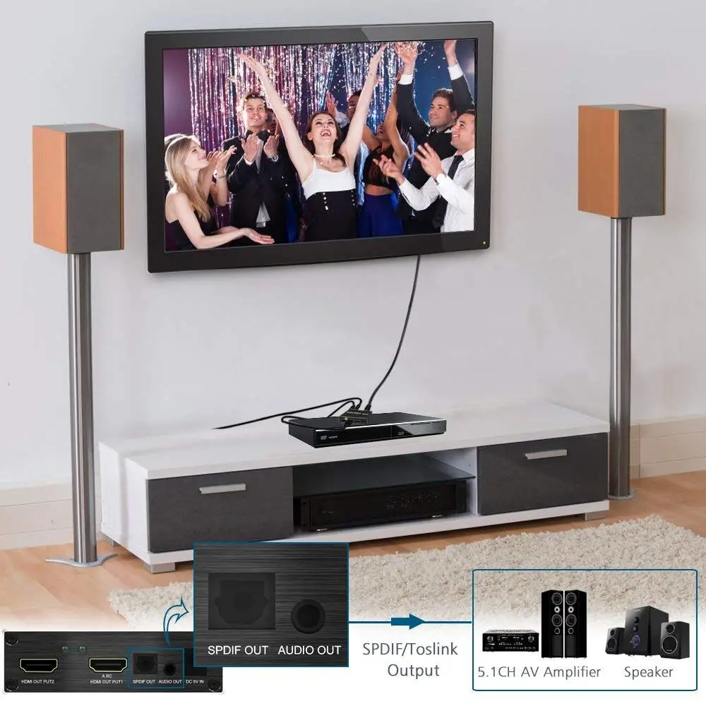 PUZHIJIE 4K 60Hz HDMI матричный коммутатор 3x2 аудио SPDIF R/L ARC 2160P ИК пульт сплиттер