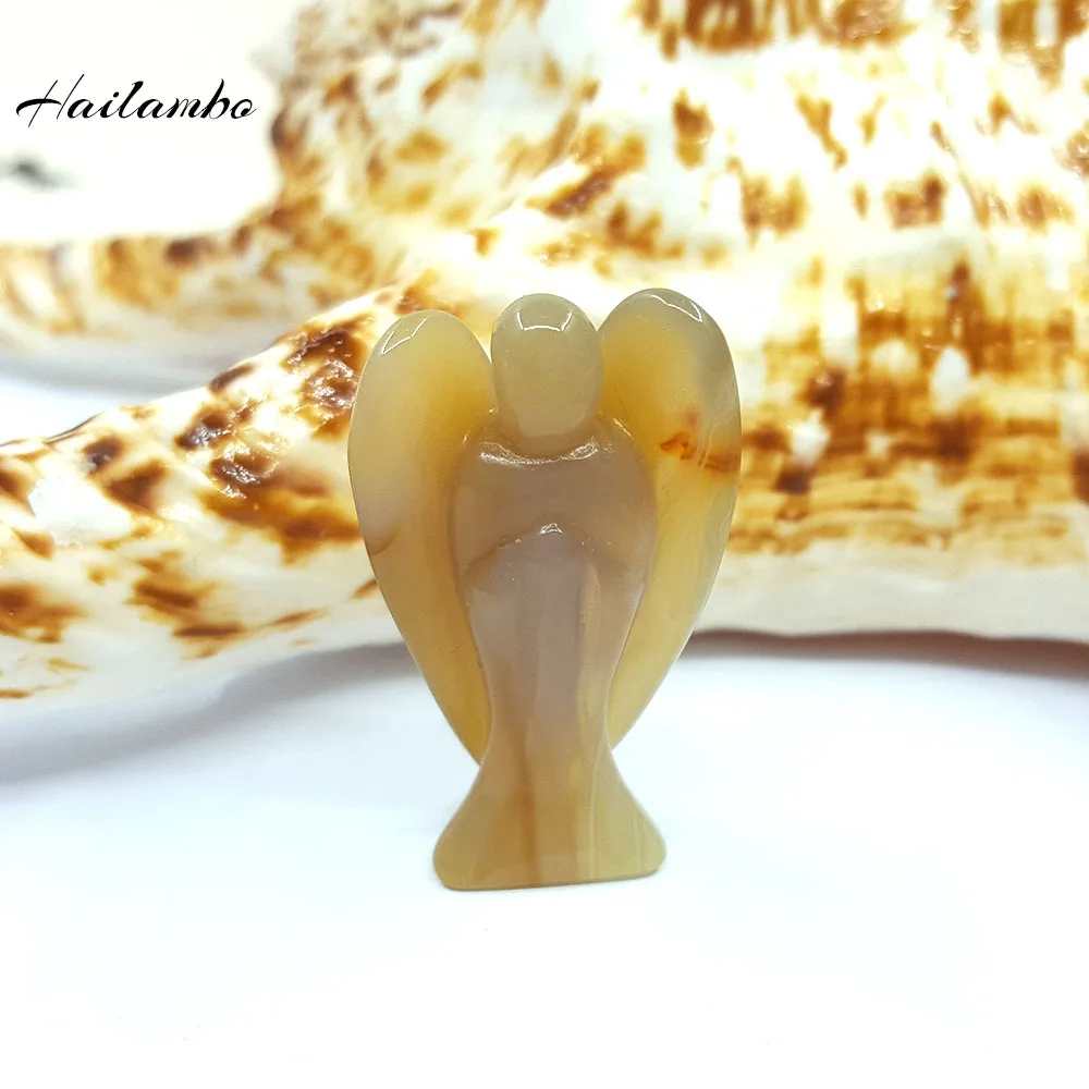2020 Новое поступление # хайламбо натуральный агат из бисера Статуя Ангела резные