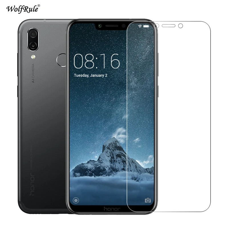 2 piezas de vidrio Protector de pantalla Huawei Honor Play vidrio templado para Huawei Honor Play vidrio de tel&eacute;fono Anti ara&ntilde;azos pel&iacute;cula Honor Play-1