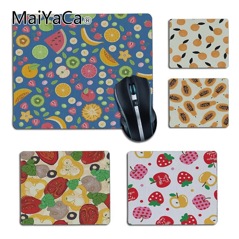 Коврик для мыши MaiYaCa Papaya apple клубника апельсин тропические фрукты маленький