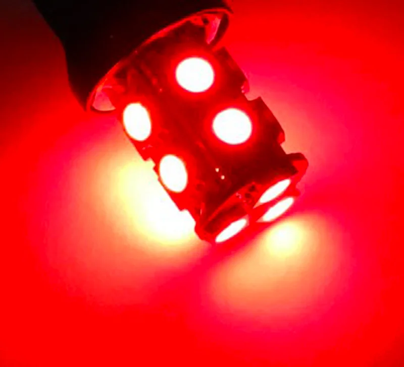 100 шт. авто led T20 W21W 7443 7440 13 SMD 5050 13LED белый красный желтый синий указатель поворота