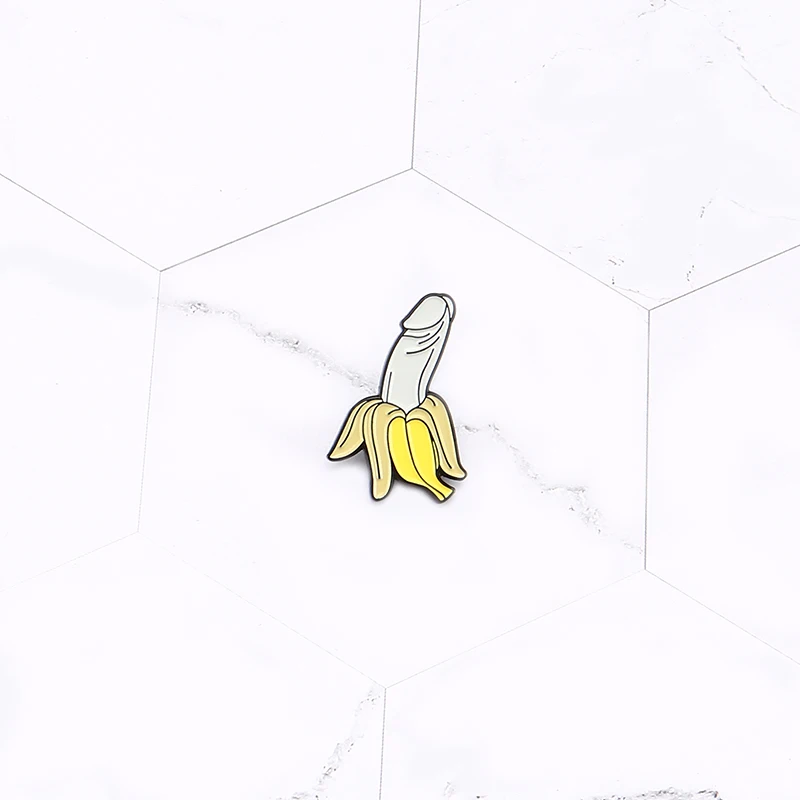 Эмалированная заколка в виде банана с героями мультфильмов для фруктов забавные