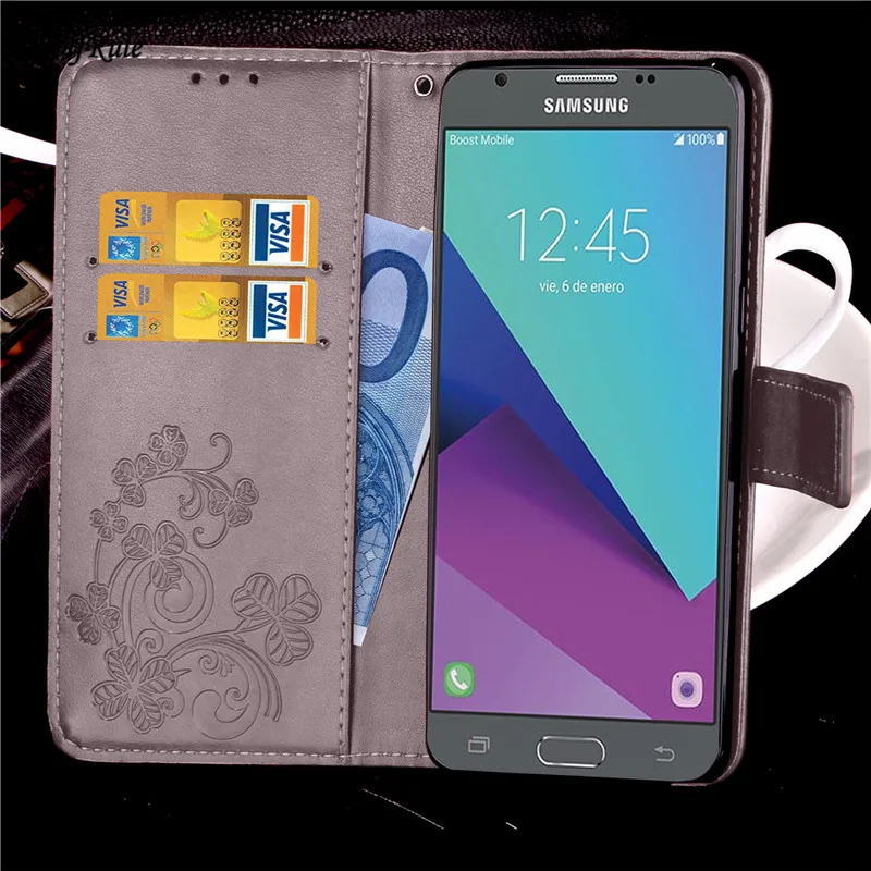 For Cover Samsung Galaxy J3 2017 Case Flip PU Wallet Phone Bag Prime J327 | Мобильные телефоны и аксессуары
