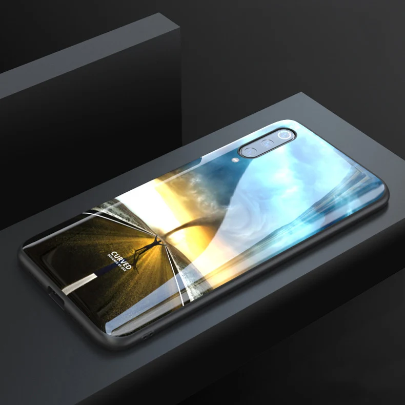 A6 2 шт. 6D чехол из закаленного стекла для Xiaomi Mi 9 чехол для деловых мужчин чехол для Xiaomi Mi 9 чехол силиконовый бампер Coque для Xiaomi Mi 9 - Цвет: A6