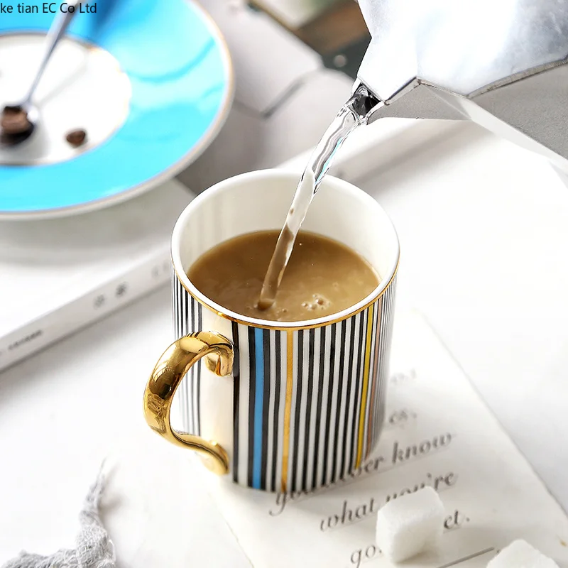 Европейский стиль Золотая кость китайская кофейная чашка послеобеденный чай