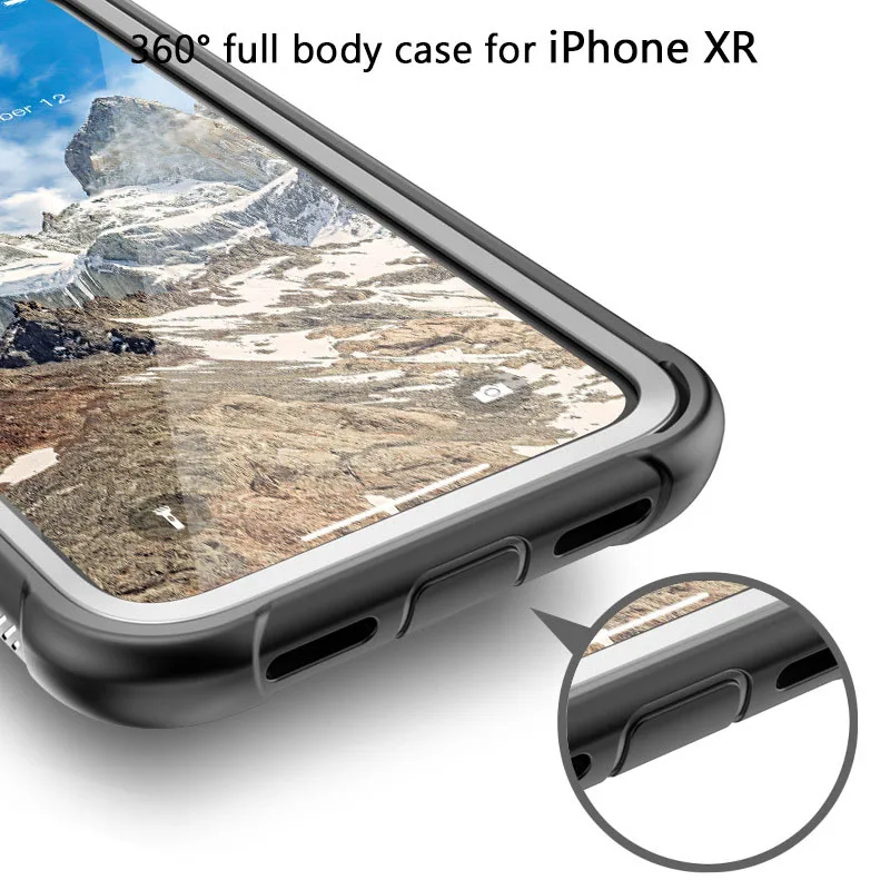 Противоударный чехол для iPhone X XS XR 7 8 6s Plus полноразмерные Прочные прозрачные