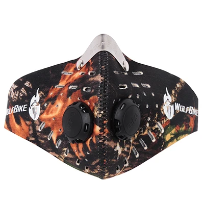 camouflage WOSAWE Велоспорт маска для лица PM 2,5 пыле велосипед Маска угольный фильтр дышащий лицо щит загрязнение маска - Цвет: camouflage