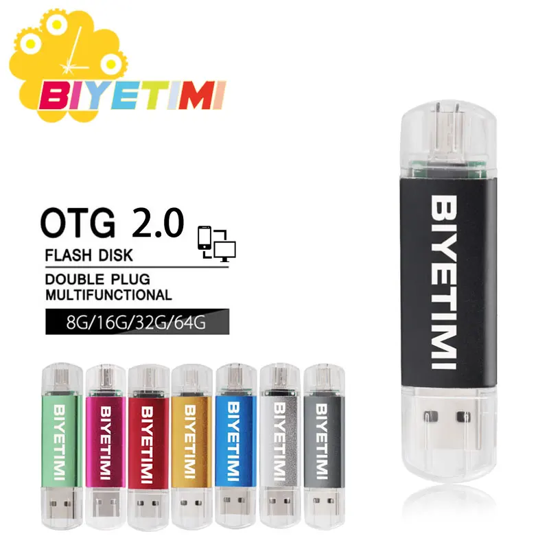Usb флеш накопитель Biyetimi 64 ГБ OTG 2 0 32 16 ГБ|micro usb stick|usb stick64gb 2.0 |