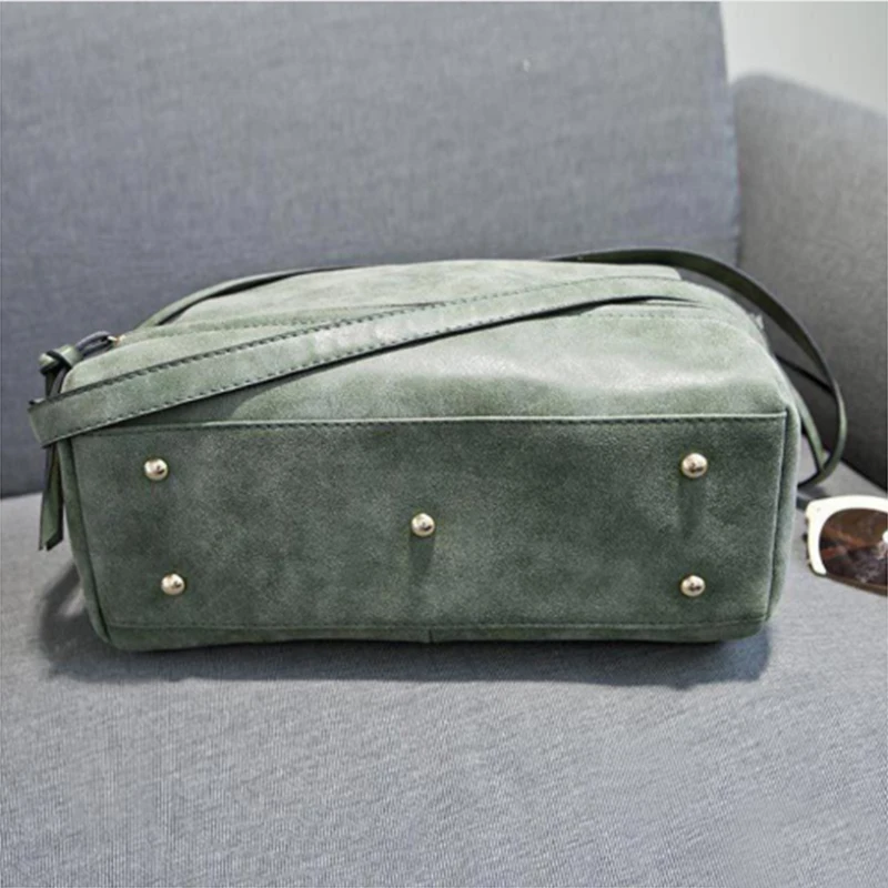 M R.L Брендовые женские сумки модная женская сумка на плечо из нубука винтажная