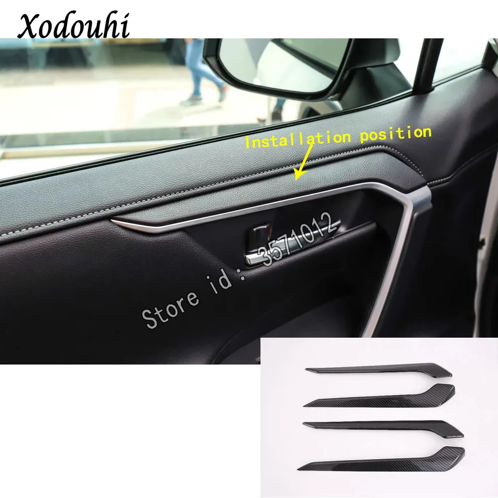 

Наклейка на внутреннюю часть боковой двери автомобиля для Toyota Rav4, 2019, 2020, 2021, 4 шт.