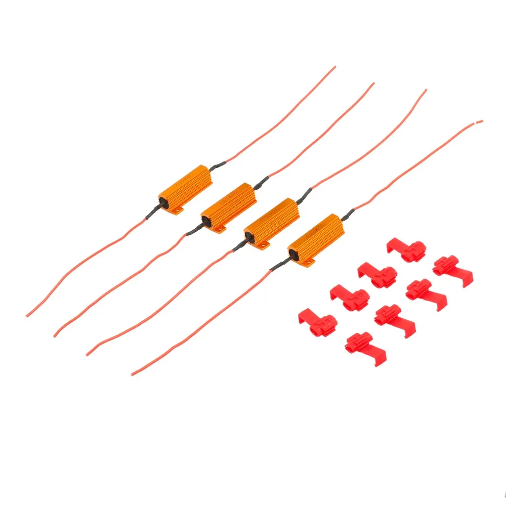 Justech 4 Pcs DC 12V 50W Turn Signal Bulbs Ballast LED Load Resistor Indicator Flash Rate Relay | Автомобили и мотоциклы