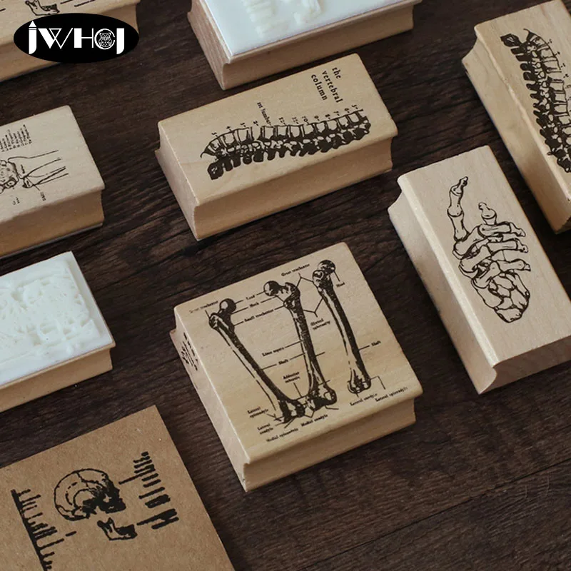 Креативные деревянные штампы с костной структурой DIY Деревянные и резиновые для