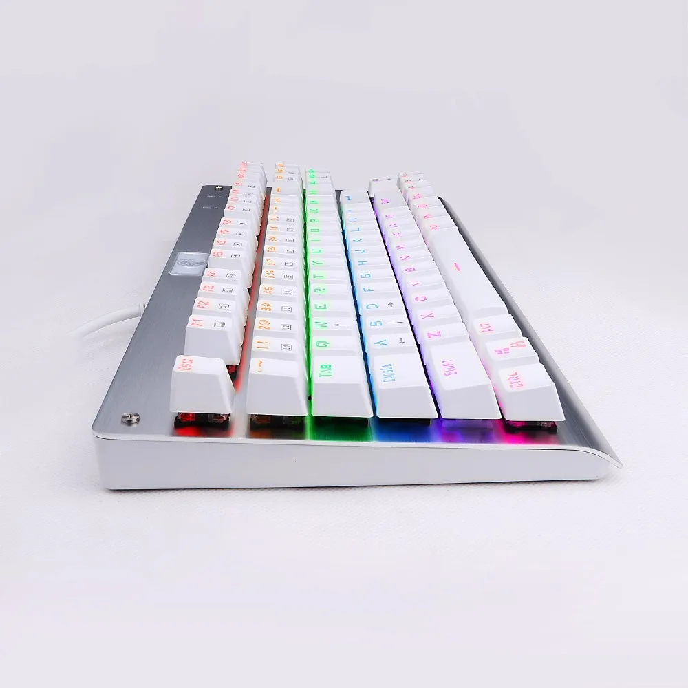 Механическая игровая клавиатура TKL со светодиодной подсветкой металлическая