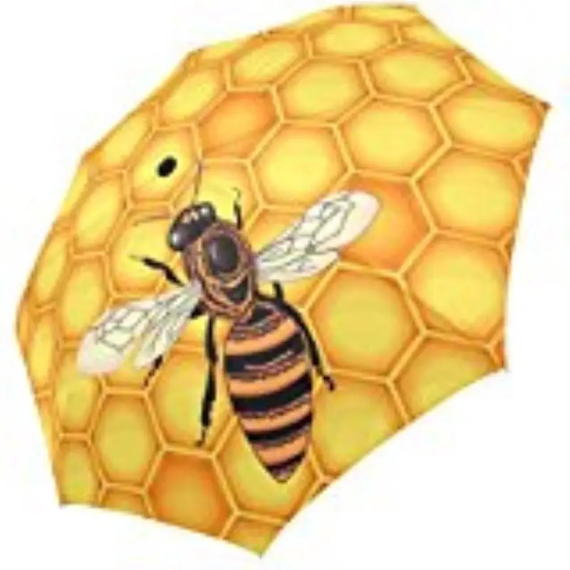 Складной зонт в виде пчелы и сот Зонт от дождя 3 складной солнца УФ для женщин|rain
