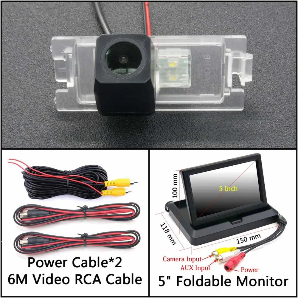 Cam N 5 inch Fold Full HD резервная камера заднего вида для Dodge большой караван путешествие JCUV Калибр Автостоянка ЖК Зеркало монитор камера заднего вида - Название цвета: Cam N 5 inch Fold