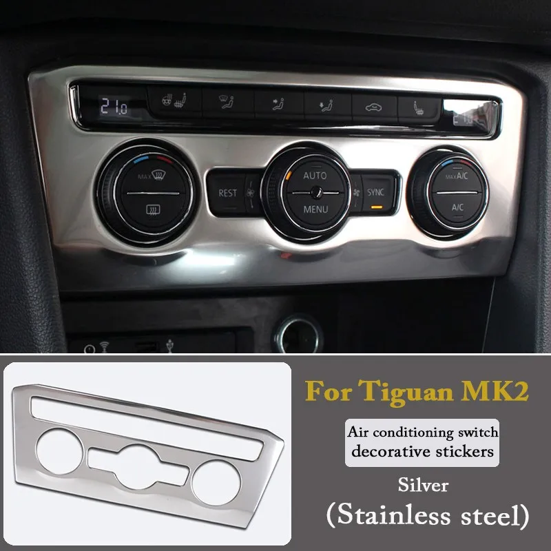 Автомобильные аксессуары Atreus Carbon для Volkswagen VW Tiguan 2 MK2 VW Tiguan приборная панель AC навигатор панель наклейки - Название цвета: A