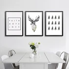 Скандинавский геометрический постер на стену с рисунком оленя, веры, искусства, скандинавские украшения, картины для гостиной, домашний декор