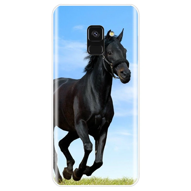 Чехол для телефона из ТПУ с лошадью Samsung Galaxy A5 A7 A8 2015 A3 2016 2017 A9 2018 | Мобильные