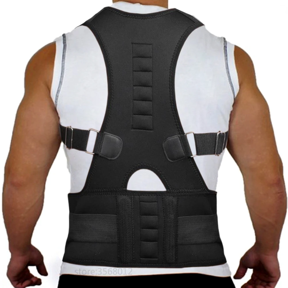 Регулируемый взрослый корсет корректор спины Магнитная терапия плечо