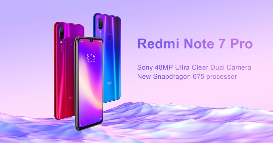 Мобильный телефон Xiaomi Redmi Note 7 Pro с глобальной прошивкой, 6 ГБ ОЗУ, 128 Гб ПЗУ, Восьмиядерный процессор Snapdragon 675, 6,3 дюйма, 48 МП, две камеры, 4000 мАч