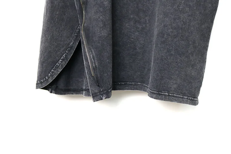 2017 летом Новая Мода Молния украшение Женщины Плюс Размер асимметричные подолы