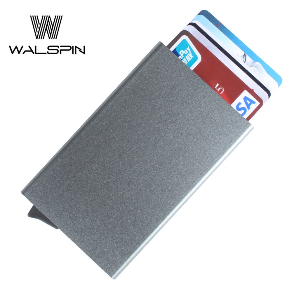 Автоматический тонкий алюминиевый держатель для удостоверения личности женщин