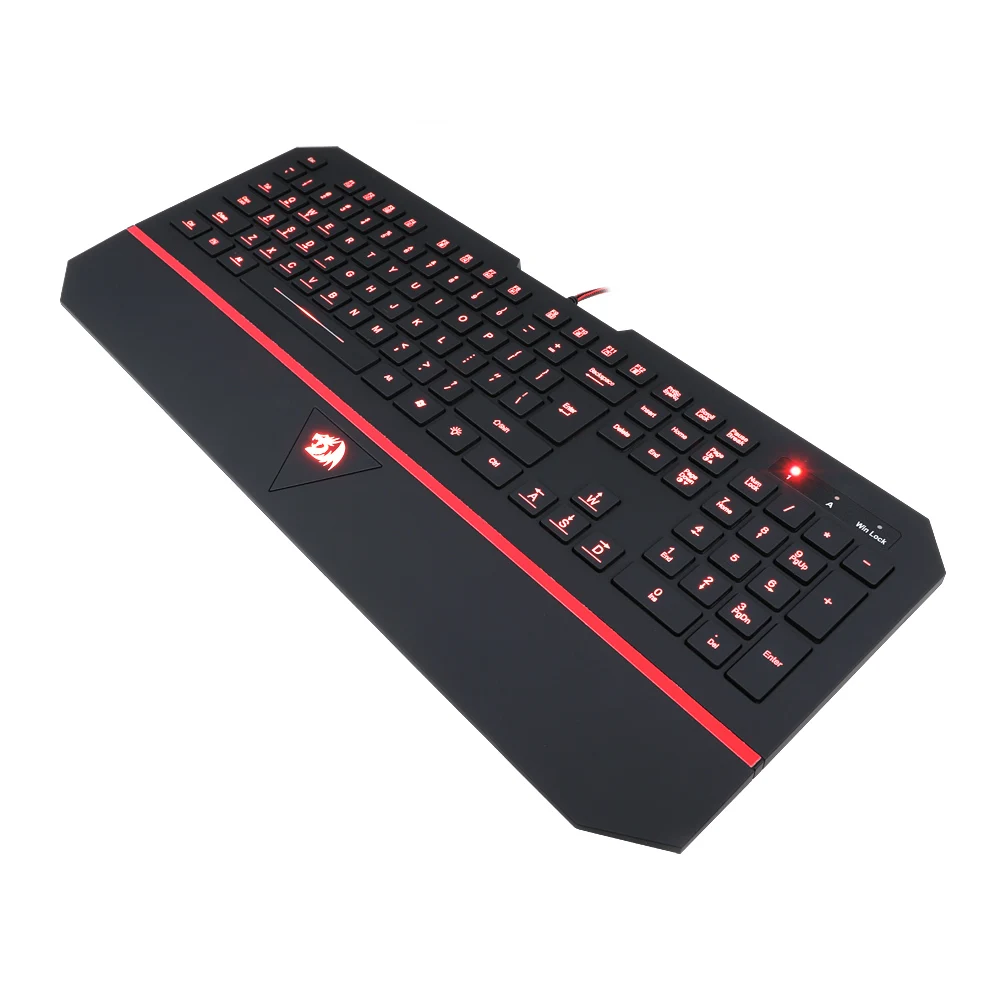 Redragon K502 1 Silent испанский игровой светодиодная подсветка клавиатуры Клавиатура с
