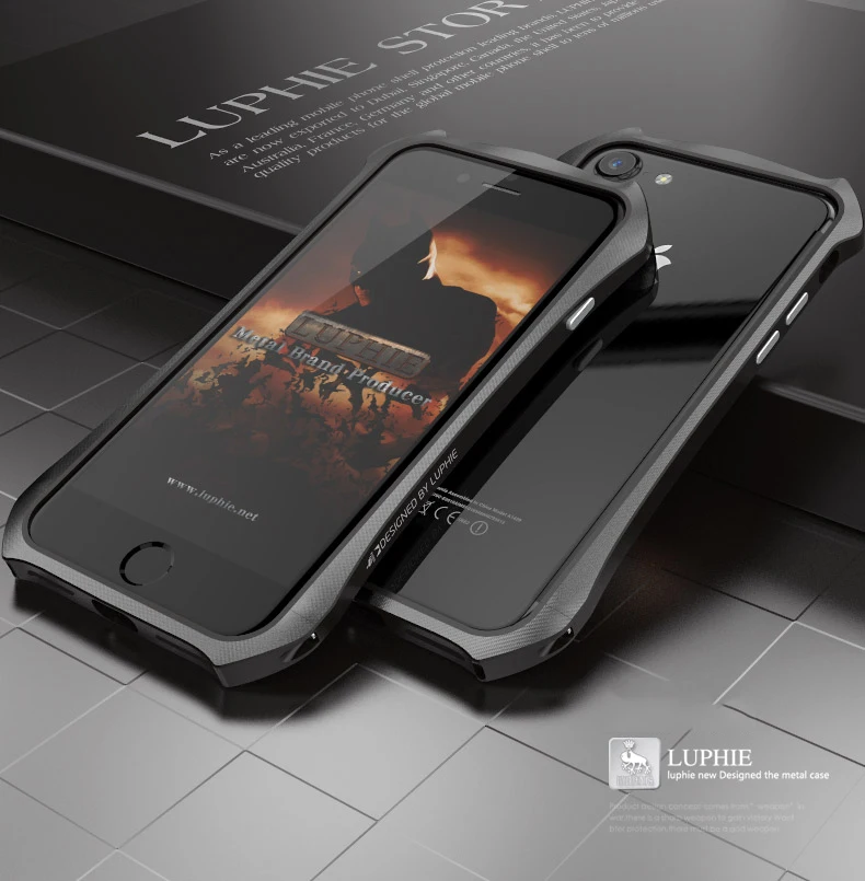 LUPHIE для iPhone 7 Чехол Роскошный металлический алюминиевый каркас Жесткий Тонкий бампер Бэтмен чехол для телефона для iPhone 7 Plus чехол